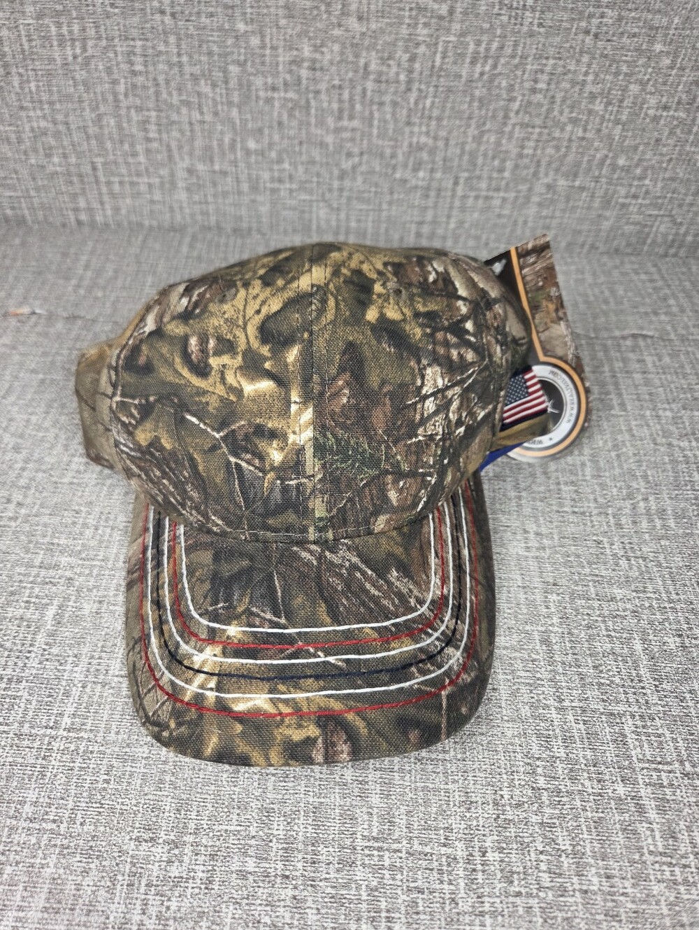 NWT Joes USA Realtree Camo Baseball Hat Flag Patch